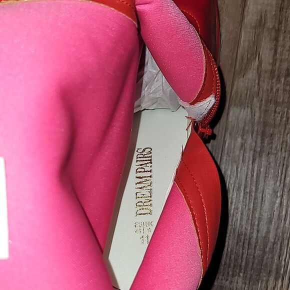 Red GoGo Platform Boots Women's Size 11 - Picture 7 of 11